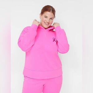 NWT Lane Bryant Livi Active Bright Pink Hoodie, Size 26/28